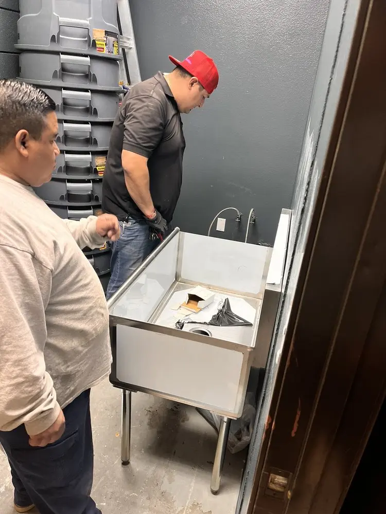 Commercial plumbing and sink installation in Norfolk